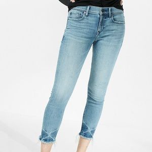 Express Mid Rise Cropped Stretch Jean Leggings